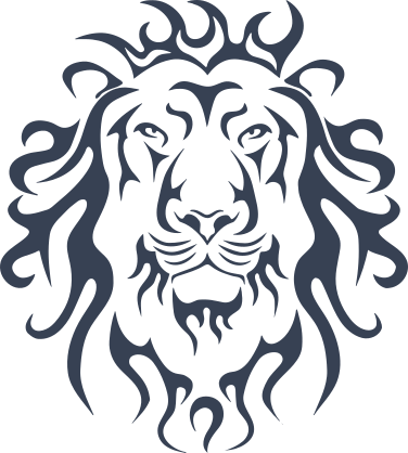 Tribal Lion Head Sticker