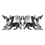Tribal Lions Traditional Thailand Artwork Sticker