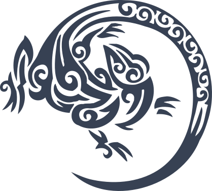 Tribal Lizard Gecko Swirl Sticker