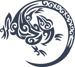 Tribal Lizard Gecko Swirl Sticker