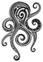 Tribal Octopus Maori Style Sticker