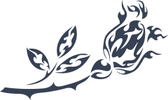 Tribal Rose Flower Sticker