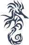 Tribal Seahorse Sticker