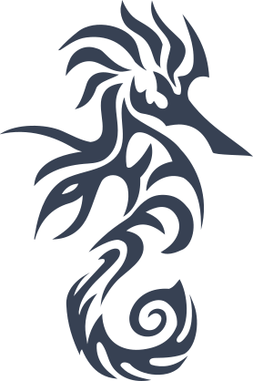 Tribal Seahorse Sticker