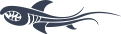 Tribal Shark Fish With Sharp Teeth Sticker