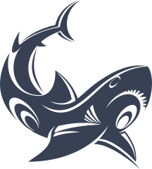 Tribal Shark Swimming Sticker