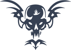 Tribal Skull With Wings Sticker