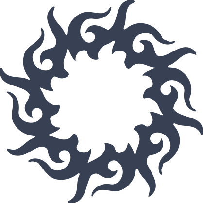 Tribal Sun Flames Sticker