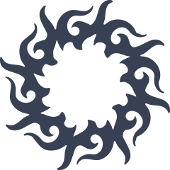 Tribal Sun Flames Sticker