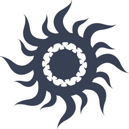 Tribal Sun Inside Sun Sticker