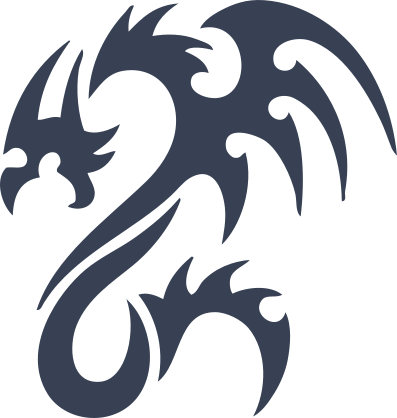 Tribal Swirl Dragon Sticker