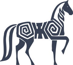 Tribal Swirl Horse Sticker