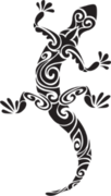 Tribal Swirl Lizard Sticker