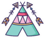 Tribal Teepee In Boho Style Sticker