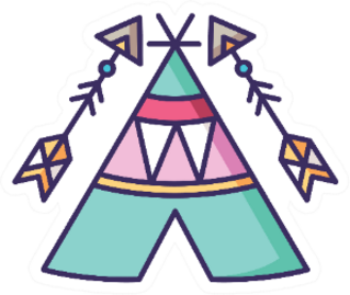 Tribal Teepee In Boho Style Sticker