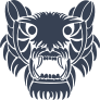 Tribal Tiger Head Sticker