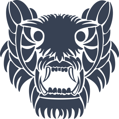Tribal Tiger Head Sticker