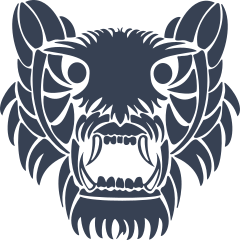 Tribal Tiger Head Sticker
