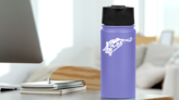 Tribal Wolf Coyote Growling Sticker on a Water Bottle (New) example