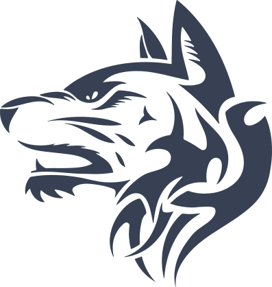 Tribal Wolf Dog Sticker