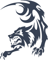 Tribal Wolf Swirl Sticker