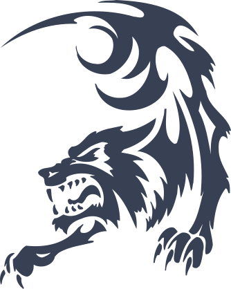 Tribal Wolf Swirl Sticker