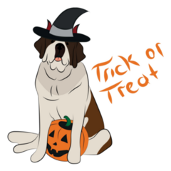 Trick Or Treat Bernard Sticker
