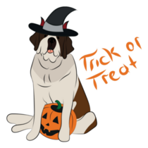 Trick Or Treat Bernard Sticker