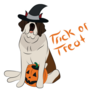 Trick Or Treat Bernard Sticker