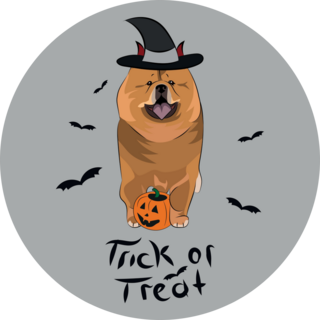 Trick Or Treat Chow Sticker