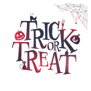 Trick or Treat Lettering Sticker