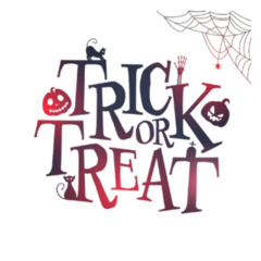 Trick or Treat Lettering Sticker