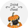 Trick Or Treat Pug Sticker
