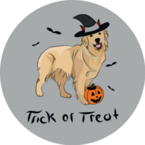 Trick or Treat Retriever Sticker