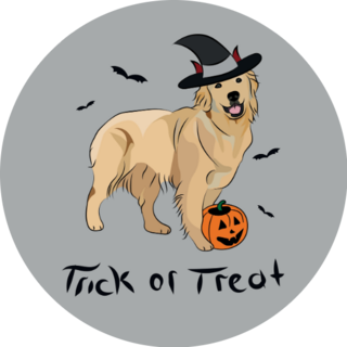 Trick or Treat Retriever Sticker