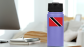 Trinidad And Tobago Flag Sticker on a Water Bottle (New) example