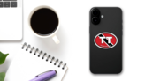 Trinidad & Tobago Tt Flag Oval Sticker on a Phone (New) example