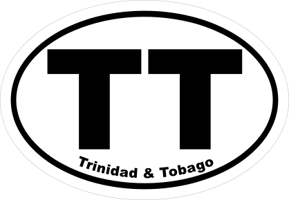 Trinidad & Tobago Tt Oval Sticker