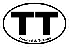 Trinidad & Tobago Tt Oval Sticker