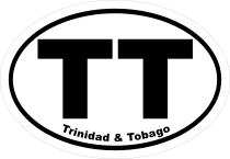 Trinidad & Tobago Tt Oval Sticker