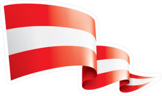 Triple Ripple Austria Flag Sticker