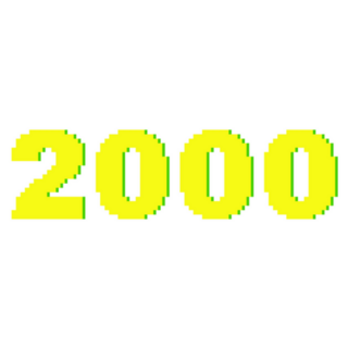 Trippy Y2k Style 2000 Lettering Sticker
