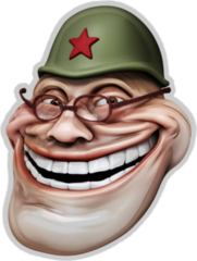 Trollface Meme In Russian Sticker