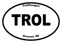 Trollhaugen Oval Sticker