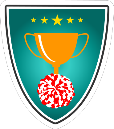 Trophy Cheerleading Sticker
