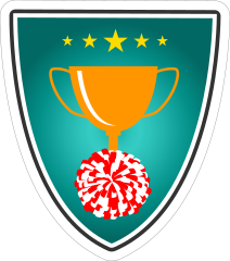Trophy Cheerleading Sticker