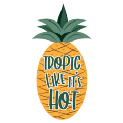 Tropic Like Its Hot- Funny Pineapple Sticker