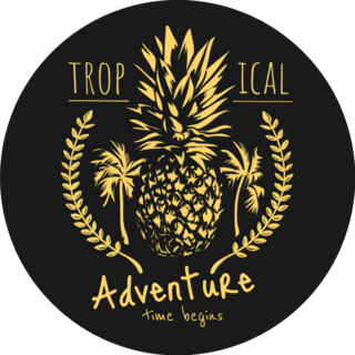 Tropical Adventure Pineapple Sticker