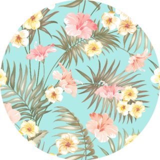 Tropical And Beautiful Plumeria Flowers Patten Sticker