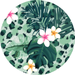 Tropical Cheetah Print Pattern Sticker